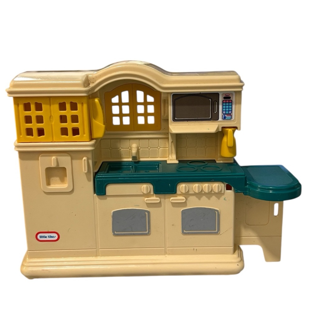 Vintage Little Tikes Dollhouse Country Kitchen Combo Sink Stove & Refrigerator